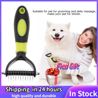 [FREE GIFT]DeeTee Pet 2 Sided Professional Knot Comb Brush Dog Cleaning Hair Removal Combs Grooming Tool dog brush dog comb