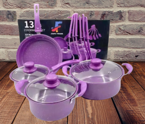 13pcs Violet Kitchen Non-Stick Cookware Utensil Tools Set Super