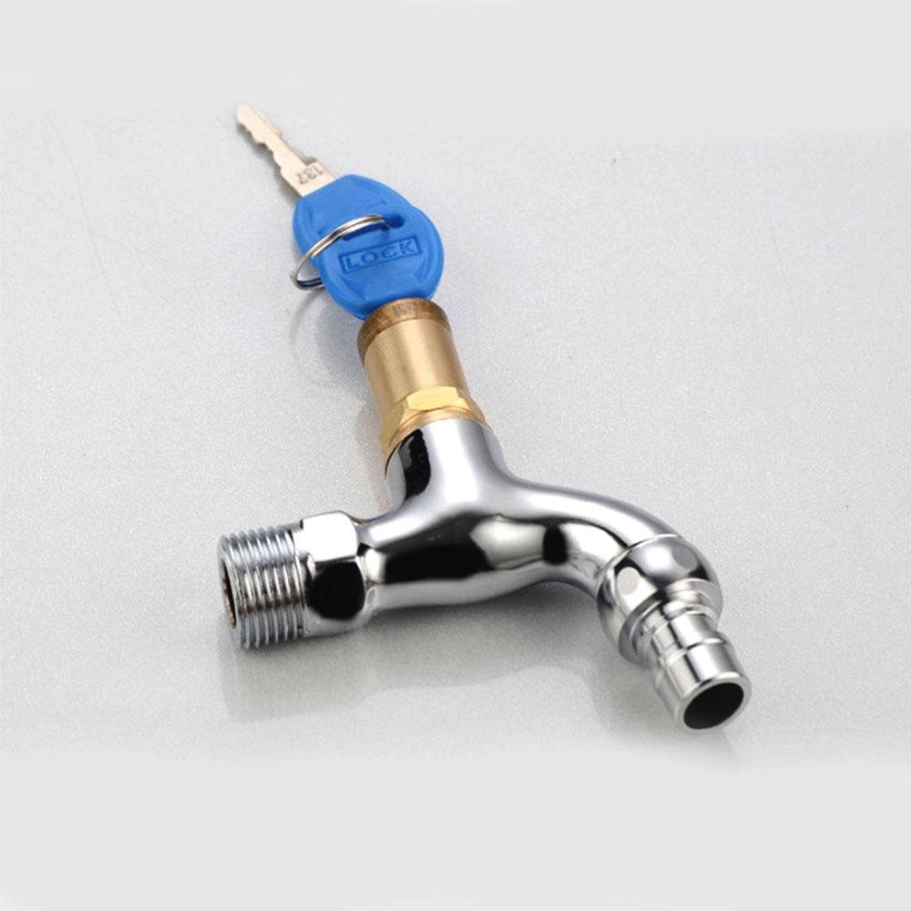 Locked Copper water nozzle laundry faucet with key washing machine
