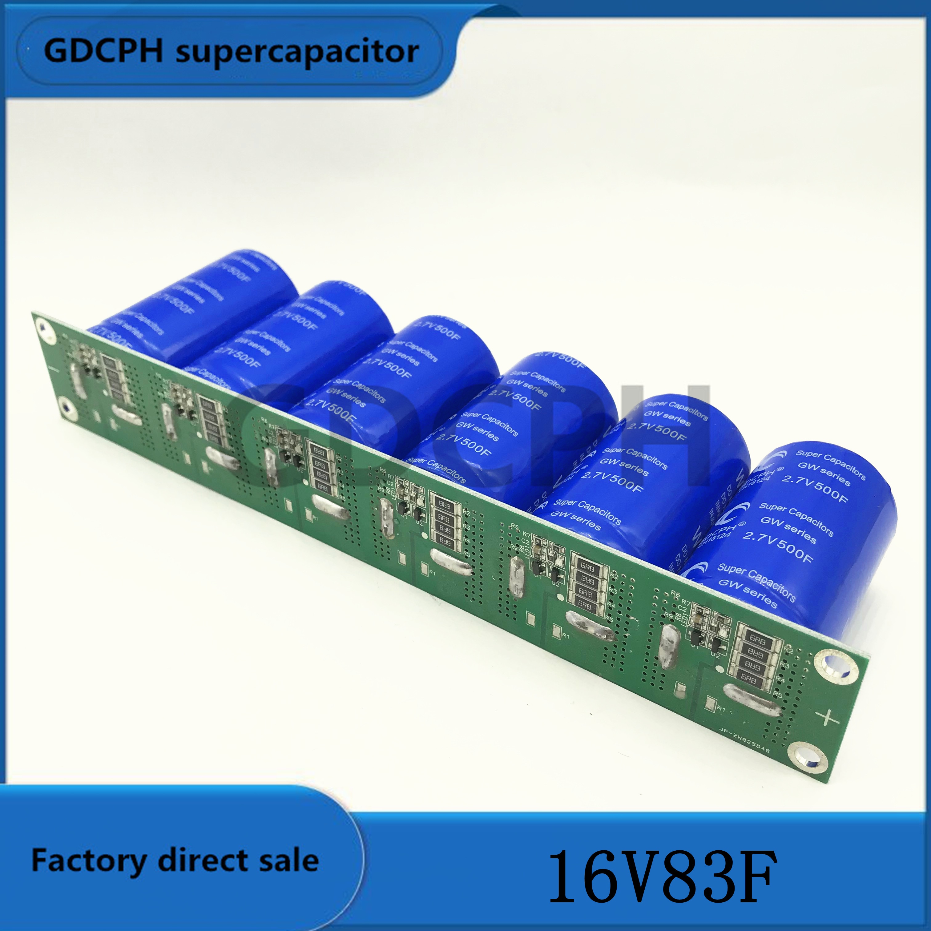 Farad capacitor 2.7v500f 6pcs / 1set super capacitor 16v83f automobile  capacitor with protective plate