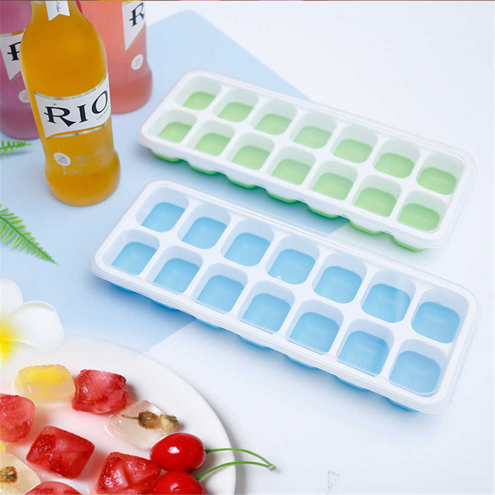 14 Ice Cubes Mold Easy-Release Water Cocktail Drink Ice Maker Trays ...