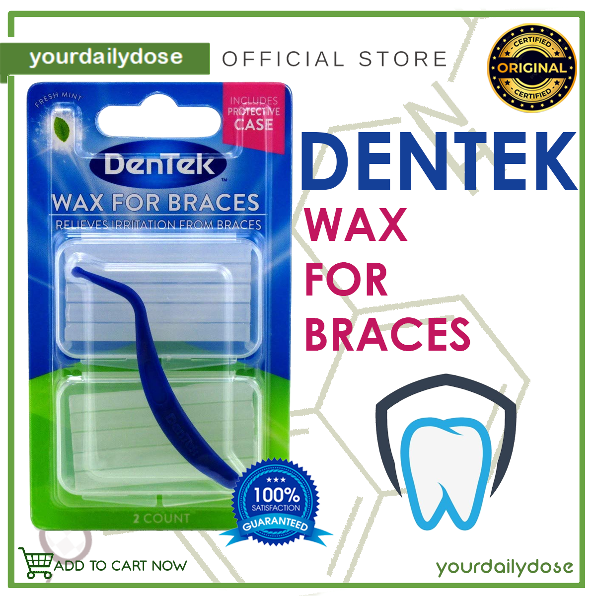 ORIGINAL Dentek Wax for braces Relieve Irritation from braces Lazada PH