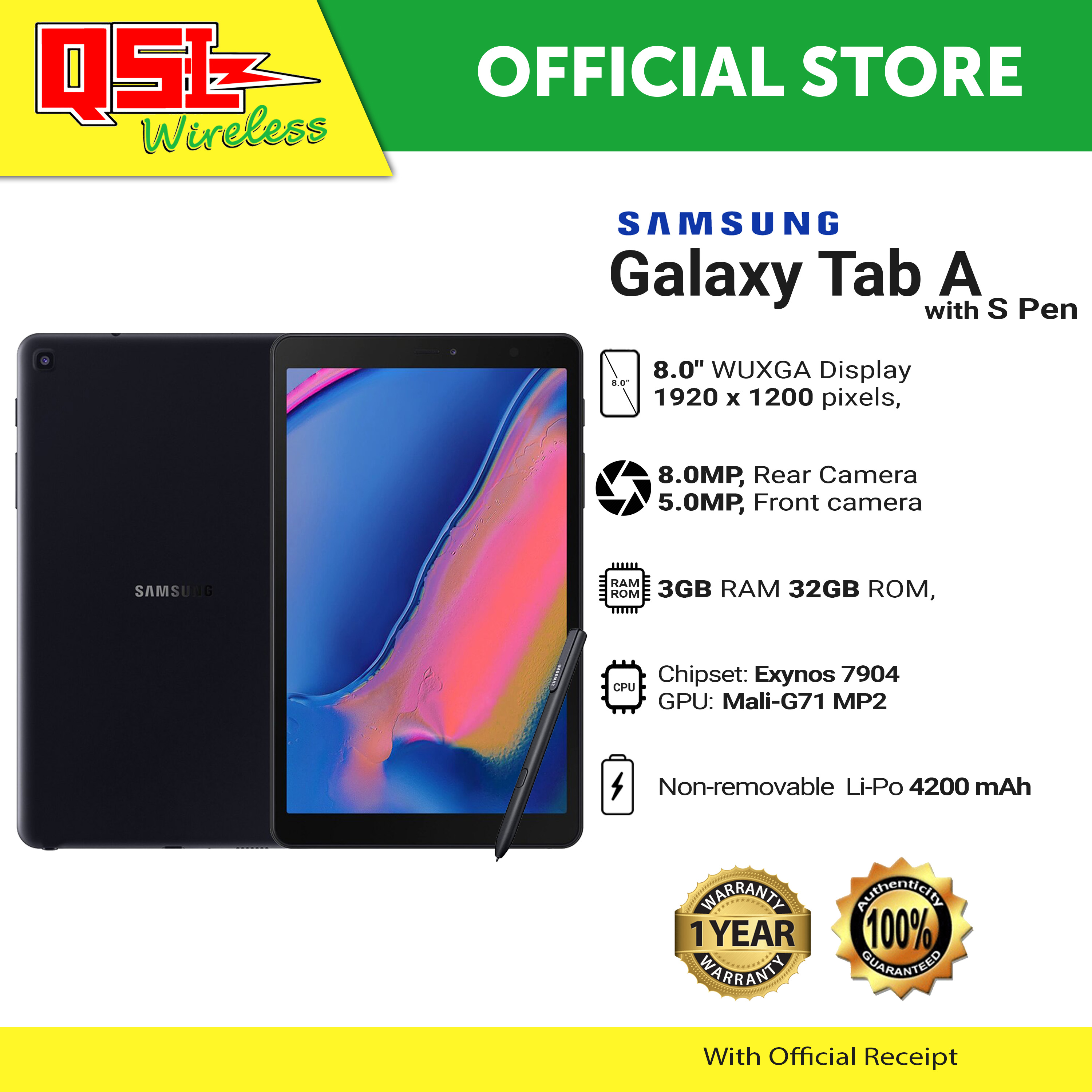 Samsung Galaxy Tab A 8.0 with S Pen, 3+32GB | Lazada PH