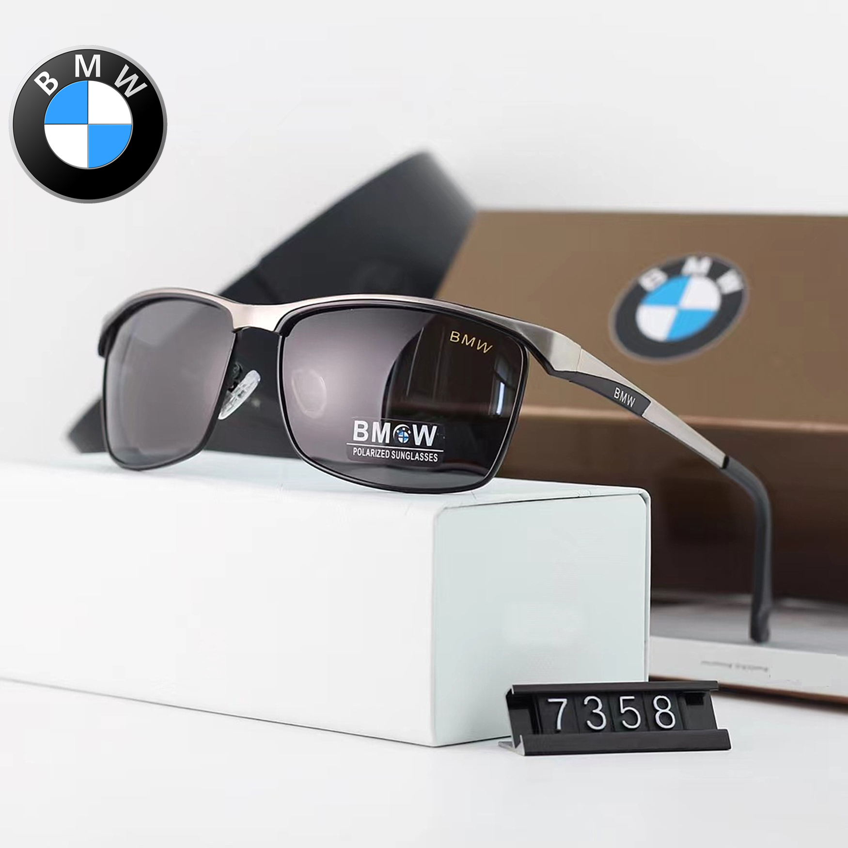 BMW Polarized Sunglasses For Men Sale New Fashion Original Brand Shades Men  For Fishing Driving Aviator Sunglasses Anti Glare UV400 Metal Frame