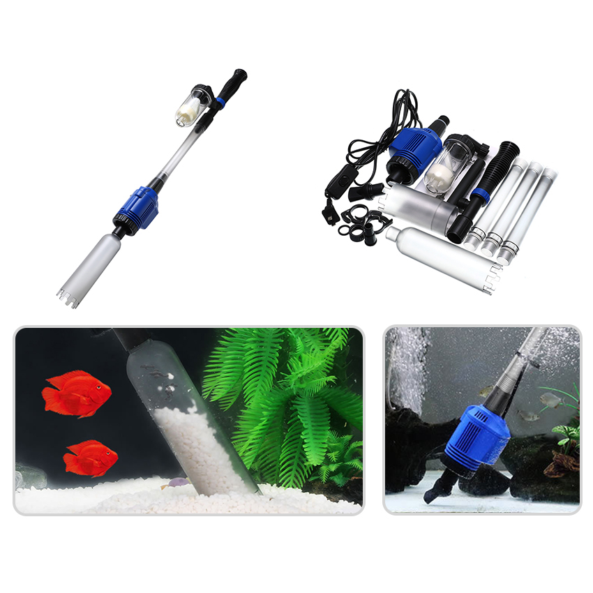 Syphon Aquarium Cleaner Vacuum Electric 20W Water Changer Fish Tank