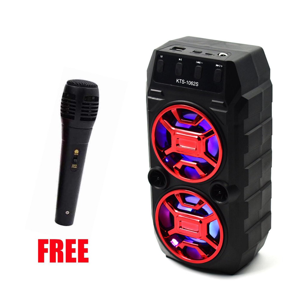 KTS1062 Karaoke Stereo Dual Portable Wireless Speaker with stand