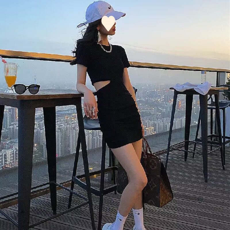 Slim Short Sleeve Dress Women's Summer Dress