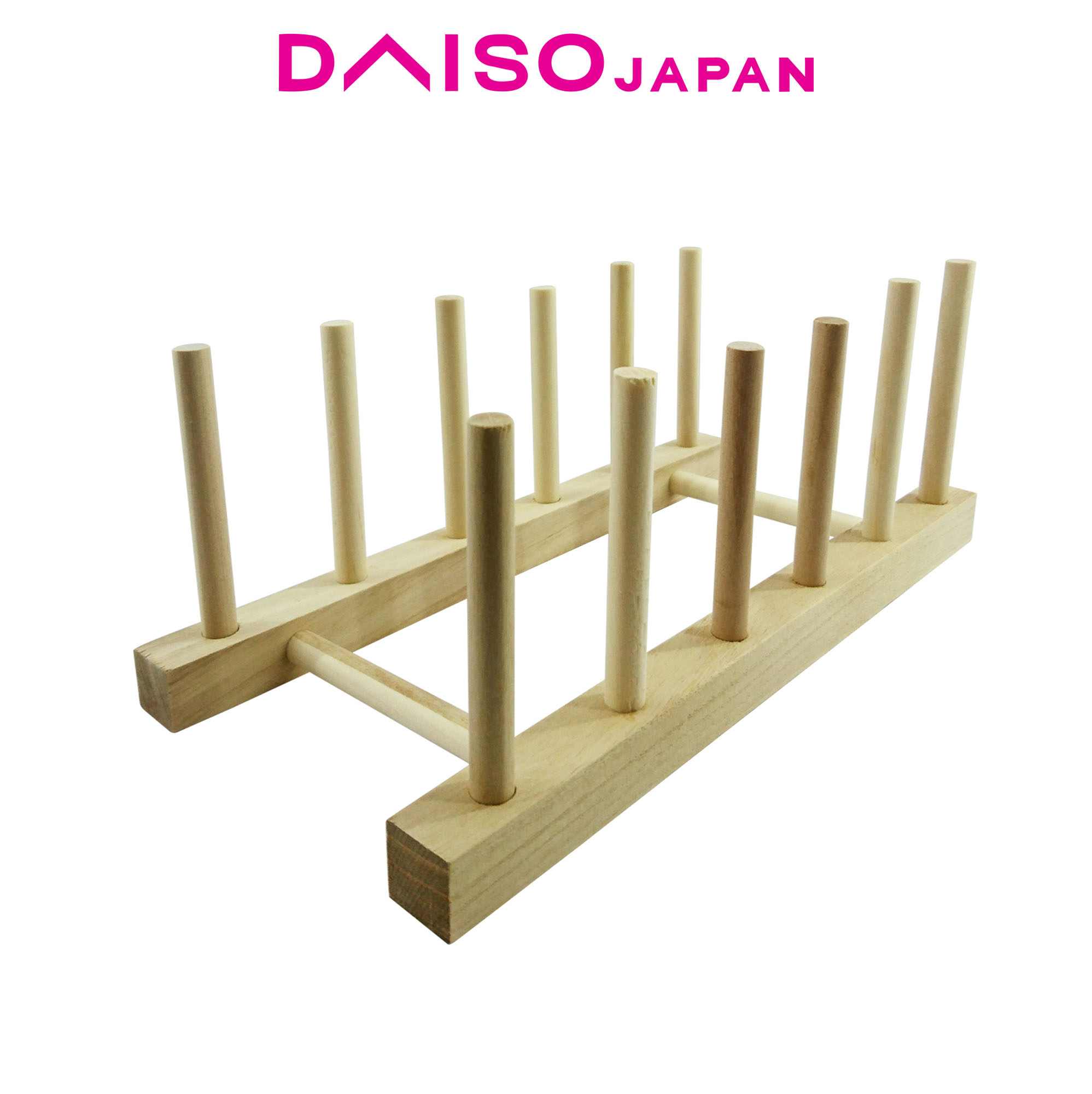 Daiso Wooden Dish Drying Rack 6 pegs Lazada PH