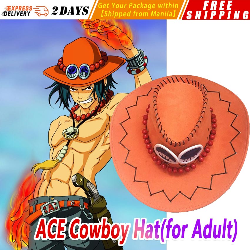 Anime um pedaço macaco d. Luffy cosplay cowboy boné portgas d