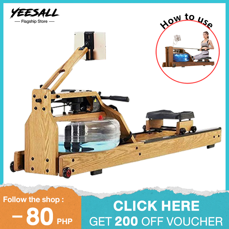 Yeesall Wooden oars Rowing machine, silent waterproof Commercial