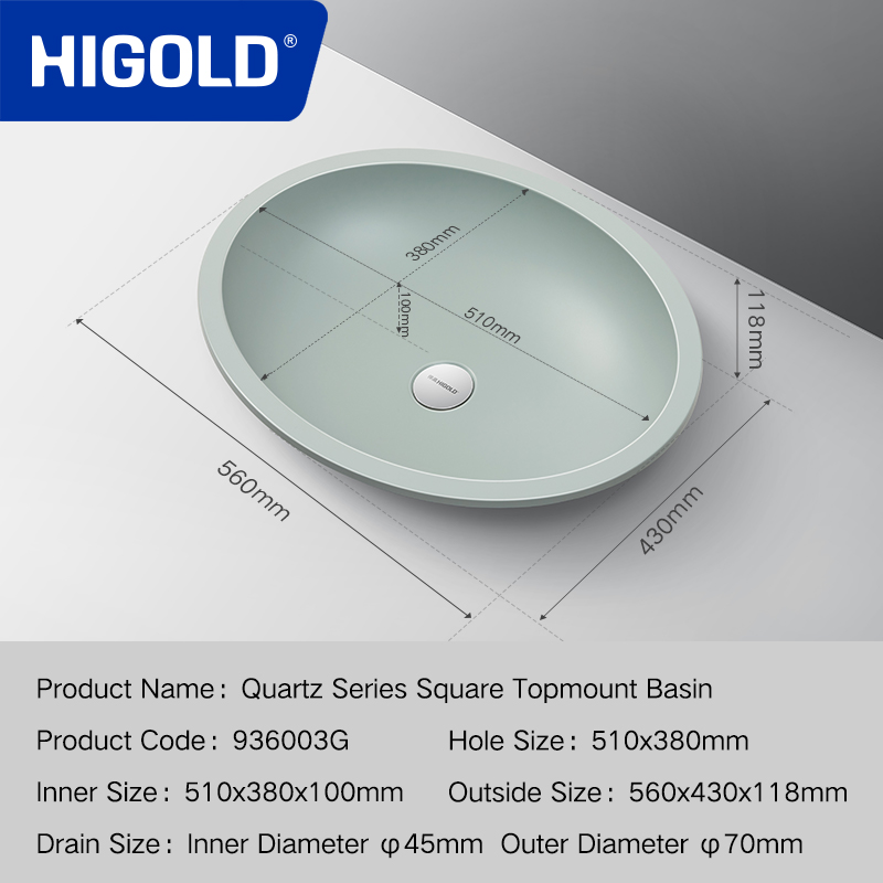 HIGOLD 22 Inch Bathroom Sink Round Undermount Wash Basin Sink White ...