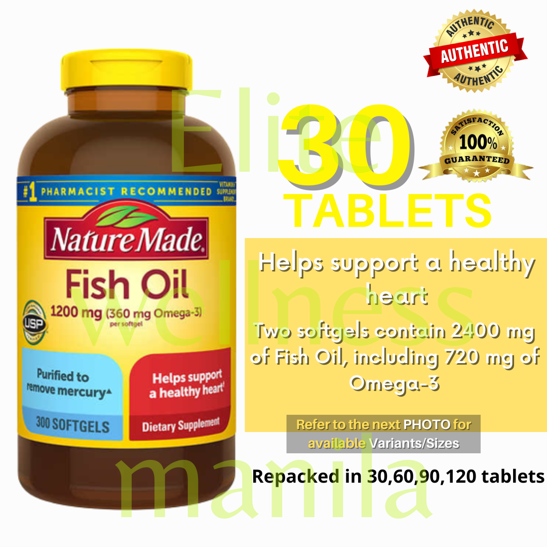 30 Tablets- Nature Made Fish Oil AUTHENTIC Lazada PH