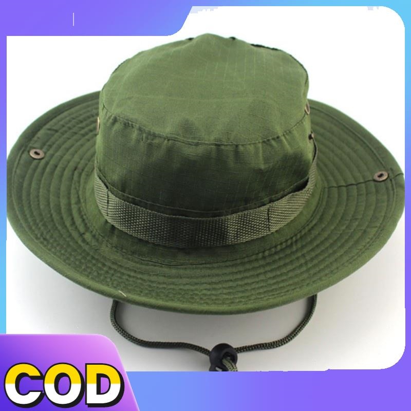 Breathable Outdoor Men Fishing Wide Brim Garden Bucket Hat waway