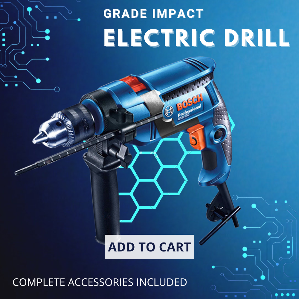 Industrial grade impact drill B O S C H 800w heavy duty electric light