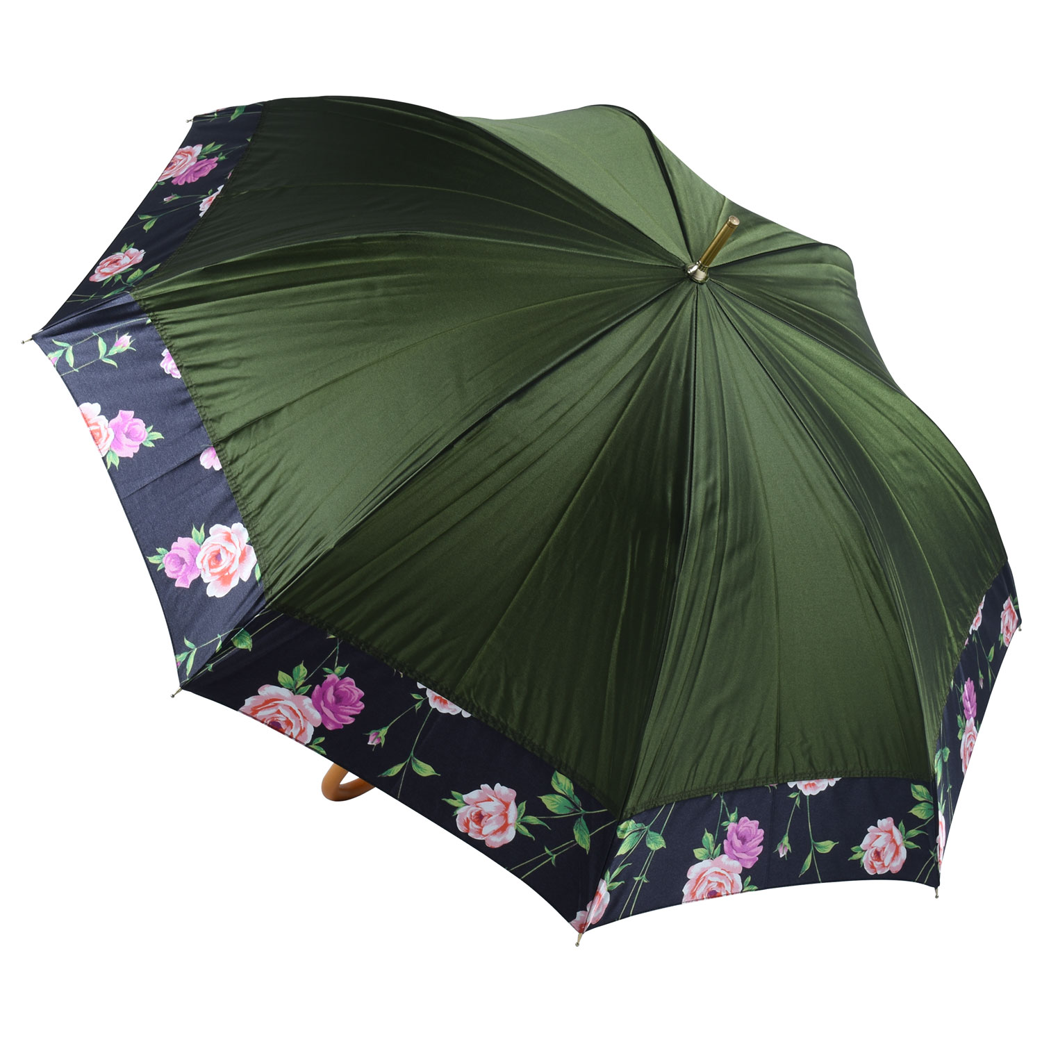 Fibrella Long Umbrella F00361 (Rose Pattern Green) | Lazada PH