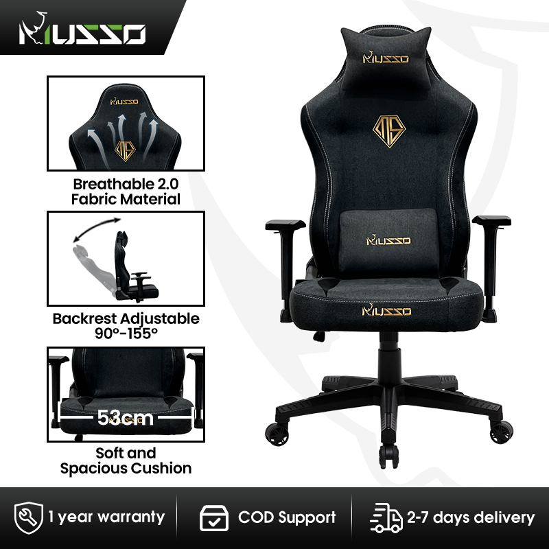 MUSSO Aeolus Navigator Seires 199A XL Fabric Gaming Chair with