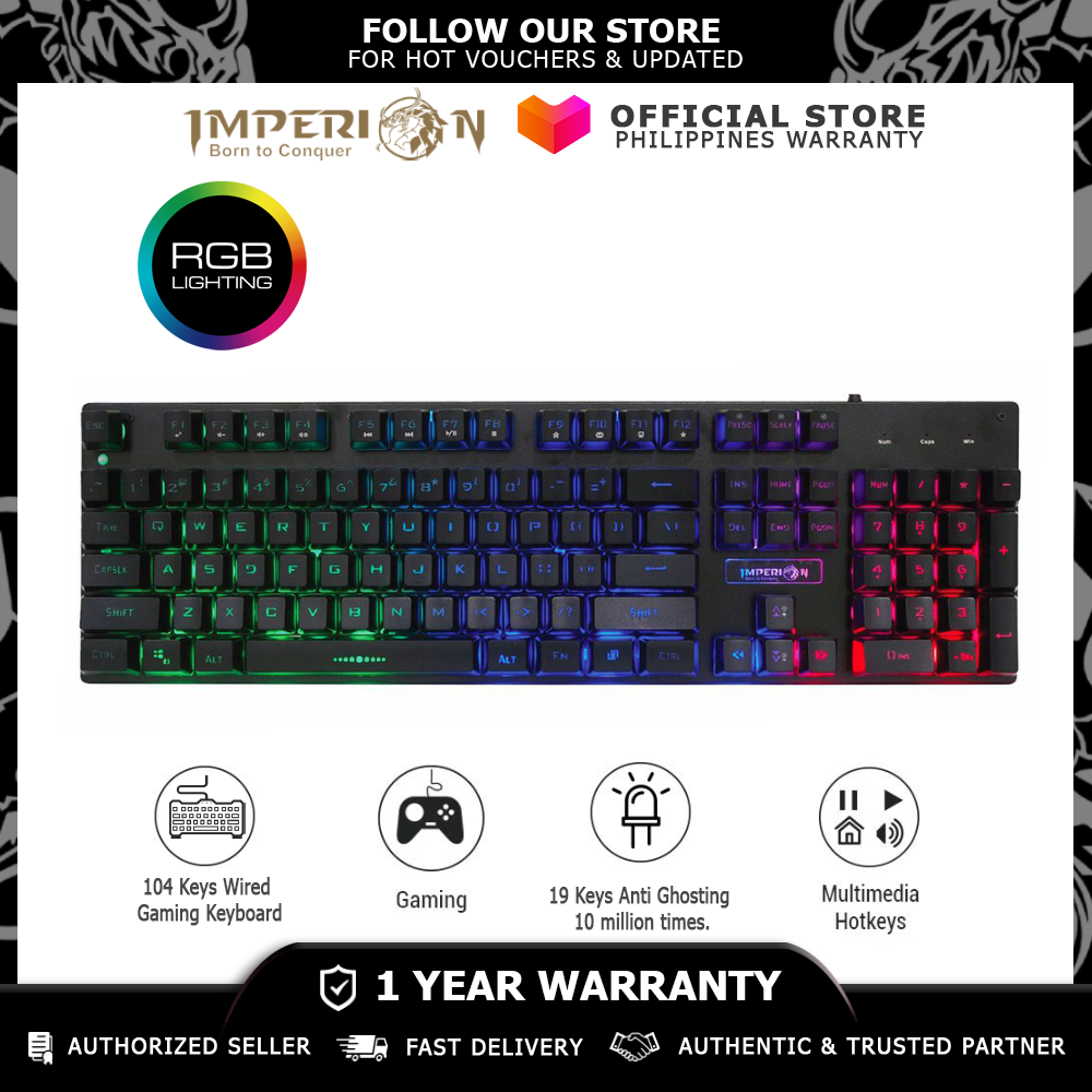 Imperion KGS10B Sledgehammer 10 Mechamembrane 104Keys RGB Wired