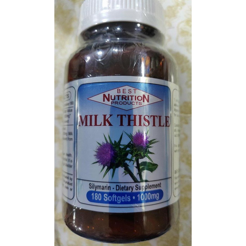 Best Nutrition Products MILK THISTLE - Silymarin, 1000mg 180 softgels ...