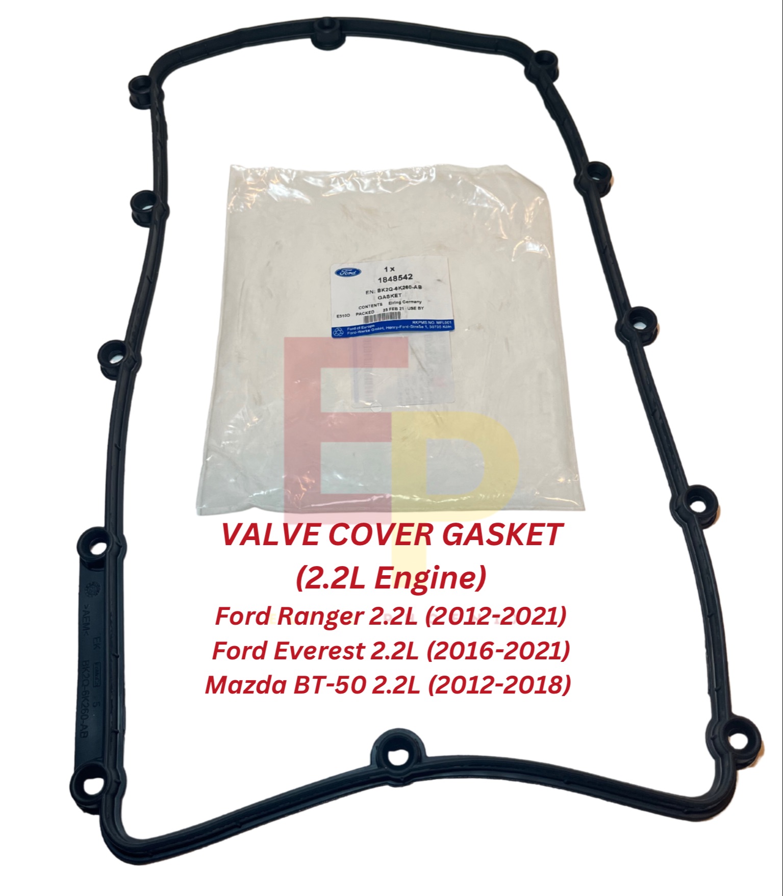 VALVE COVER GASKET Ford Ranger 2.2L (2012-2022) - Ford Everest 2.2L ...