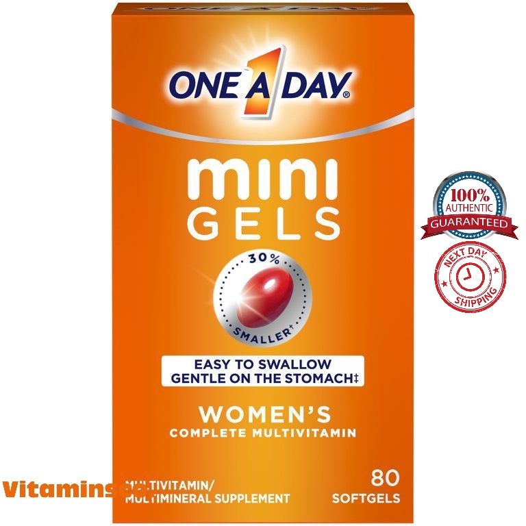 One A Day Mini Gels, Women's Complete Multivitamin (80 Softgels ...