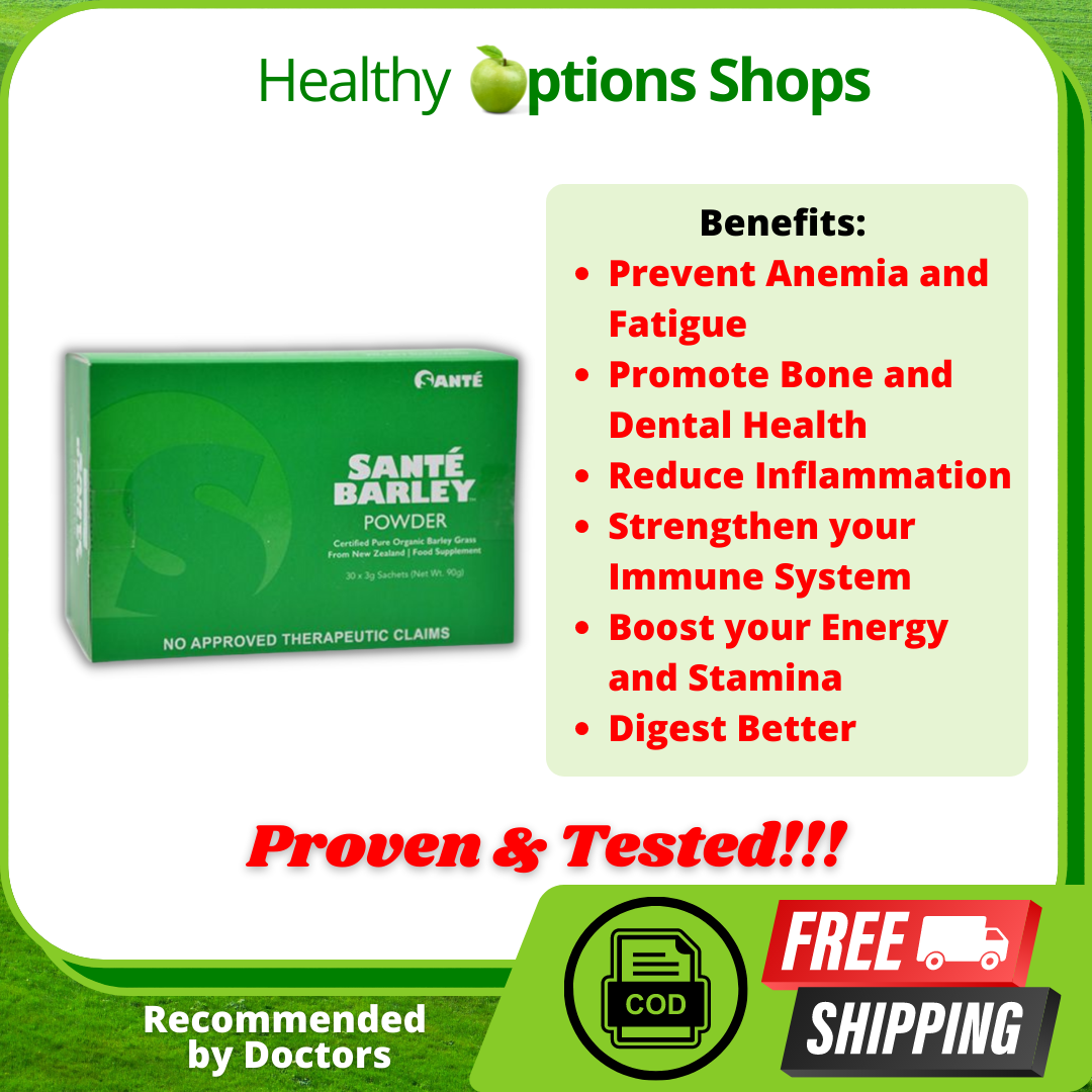 🔥🔥Sante Barley Powder (Certified Organic) 3g x 30s Prevent Anemia and