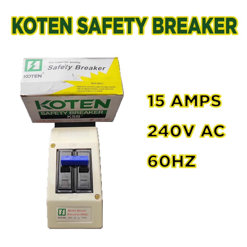KOTEN SAFETY BREAKER 4 VARIANTS: 15,20,30 OR 40 AMPS | Lazada PH