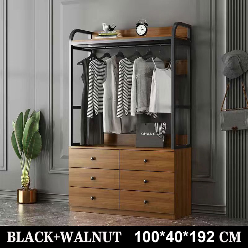 IGOHome MultiFunctional Wardrobe Wooden Wardrobe Storage Multi