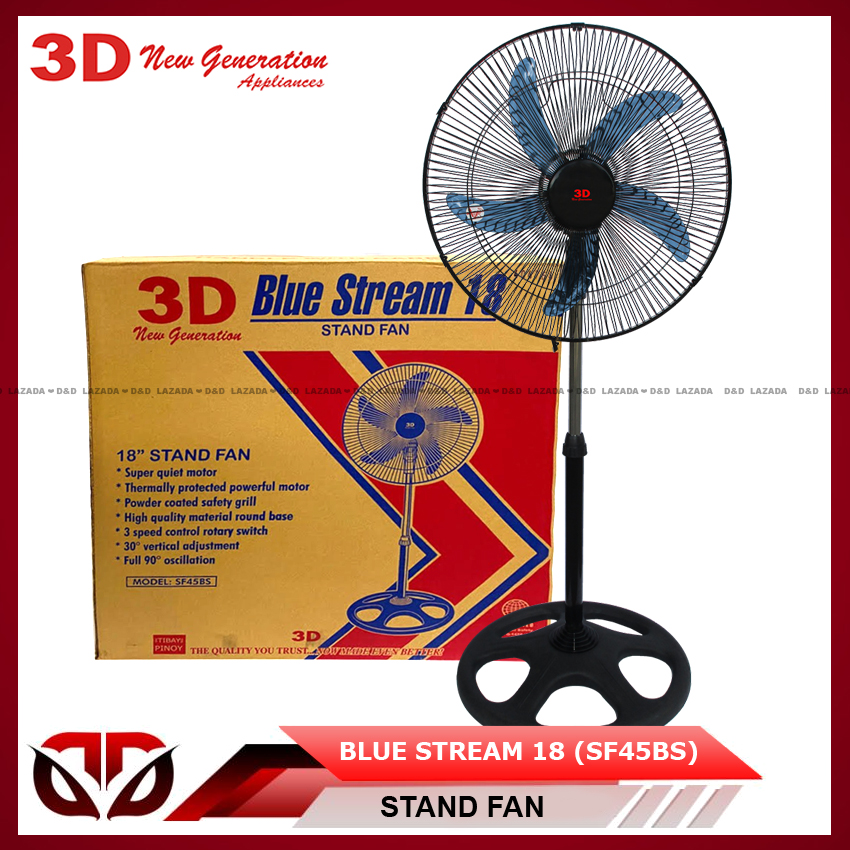 3D SF45BS Blue Stream 18 Stand Fan 