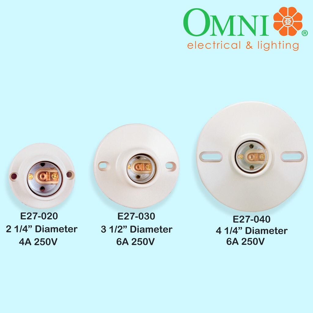 OMNI CEILING RECEPTACLE E27020, E27030, E27040 WHITE/IVORY Lazada PH