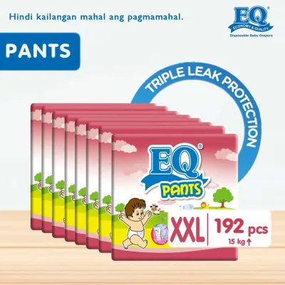 EQ Pants XXL (15 - 25 kg) - 24 pcs x 8 packs (192 pcs) - Diaper Pants