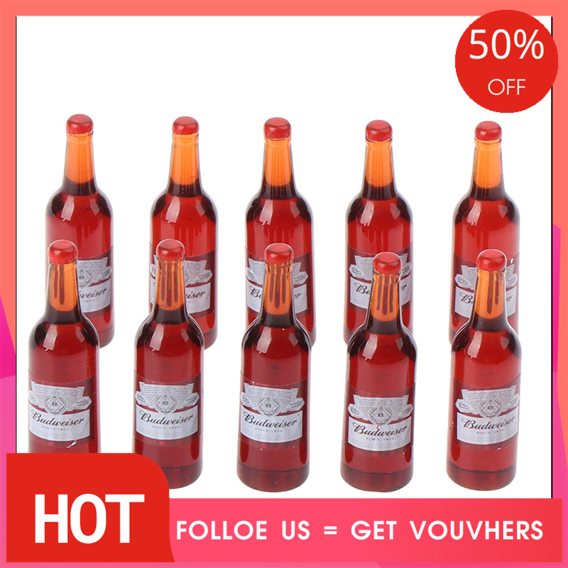 10pcs 112 Dollhouse Miniture Resin Mini Wine Bottle Drinks Pretend