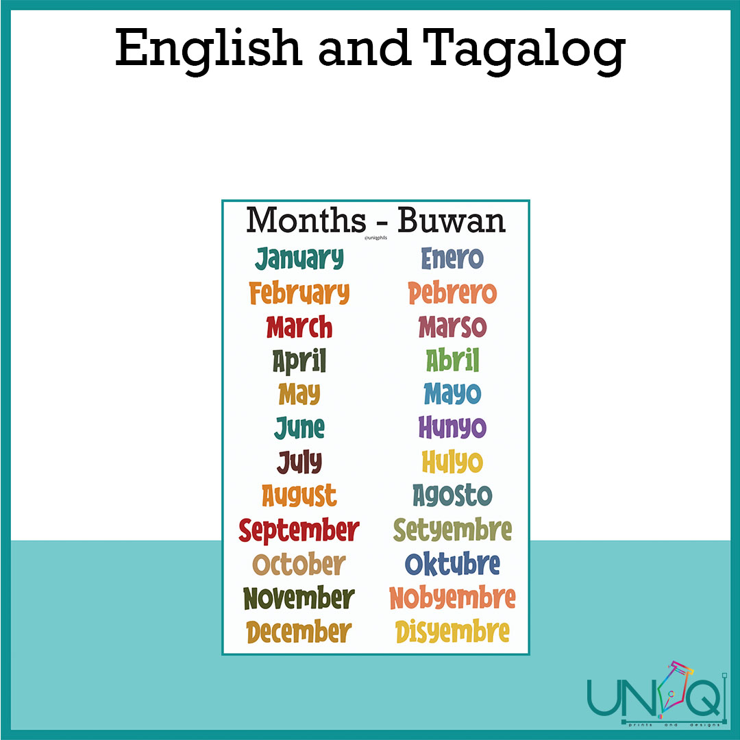 Months Of The Year Chart Filipino Tagalog Laminated Educational 20160 Porn Sex Picture 4356