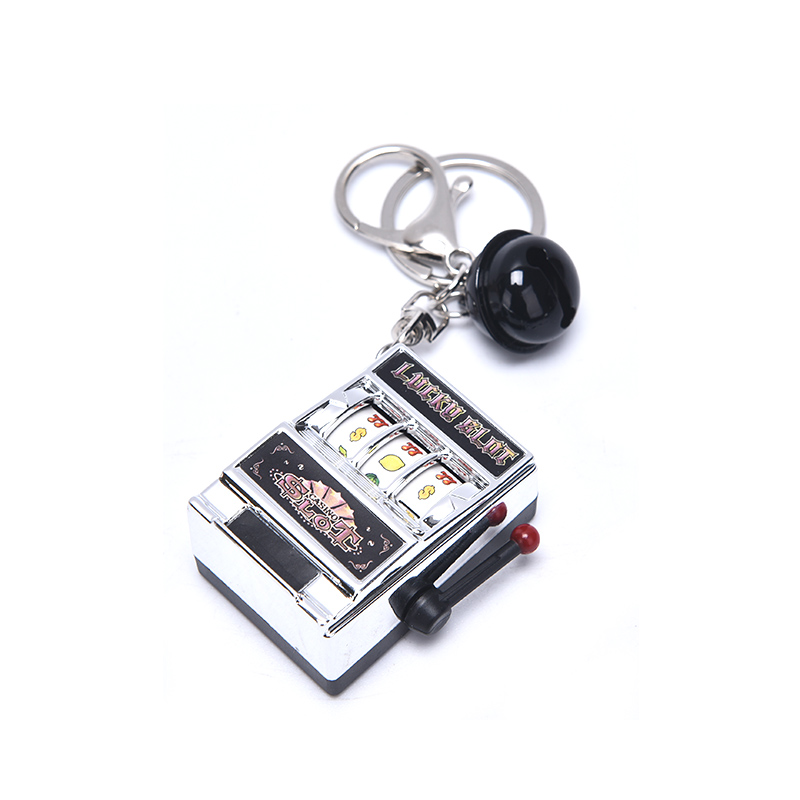 Game Decompression Slot Machine Key chain keyring Mini Fruit Handheld Box