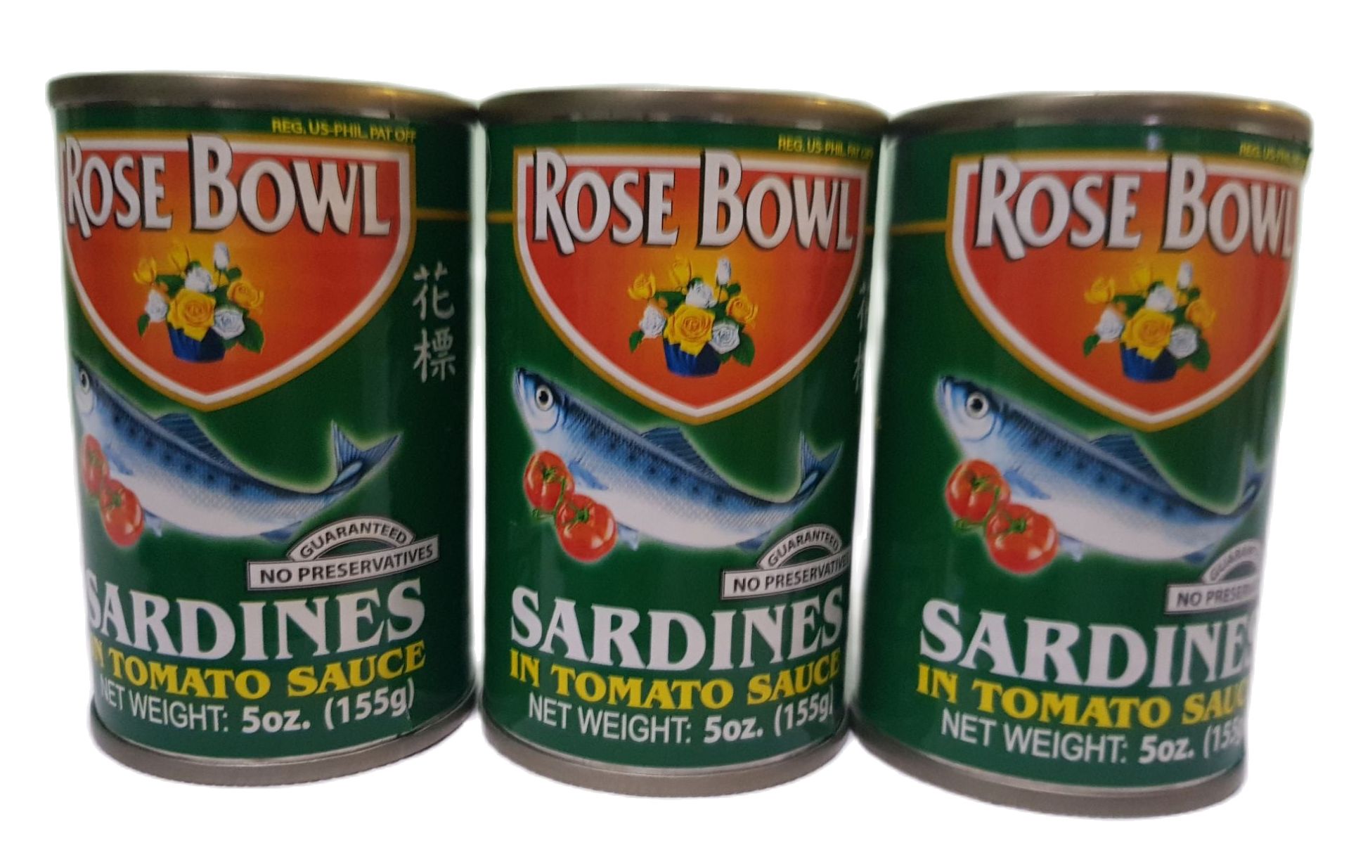 ROSE BOWL Sardines in Tomato Sauce (pack of 12 cans x 155 grams