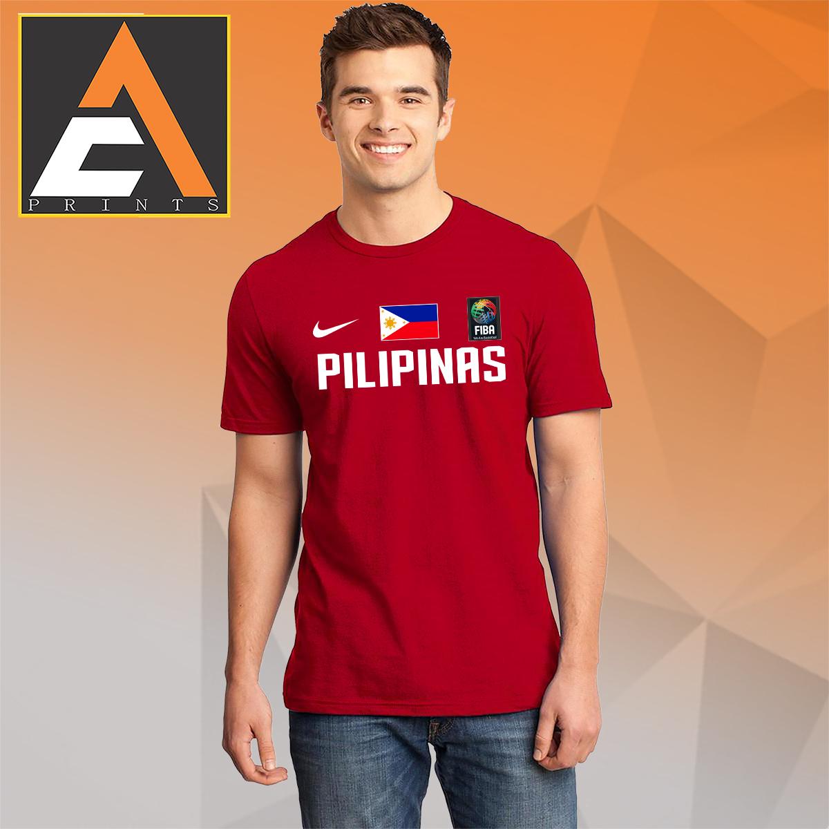 red t shirt black jeans