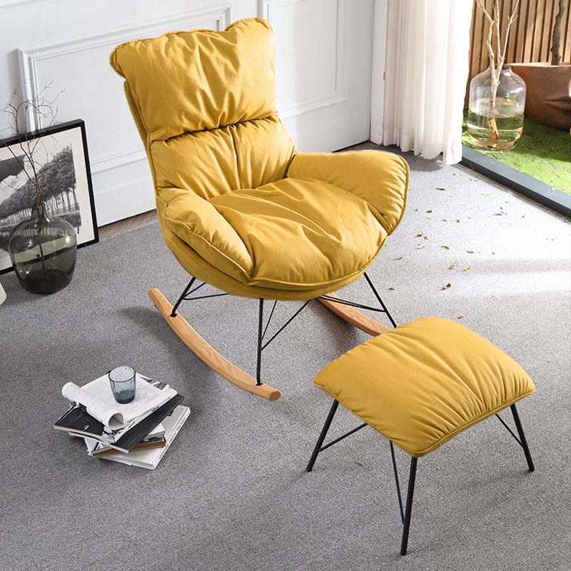 KRUZO ABBY Rocking Lounge Chair with ottoman | Lazada PH
