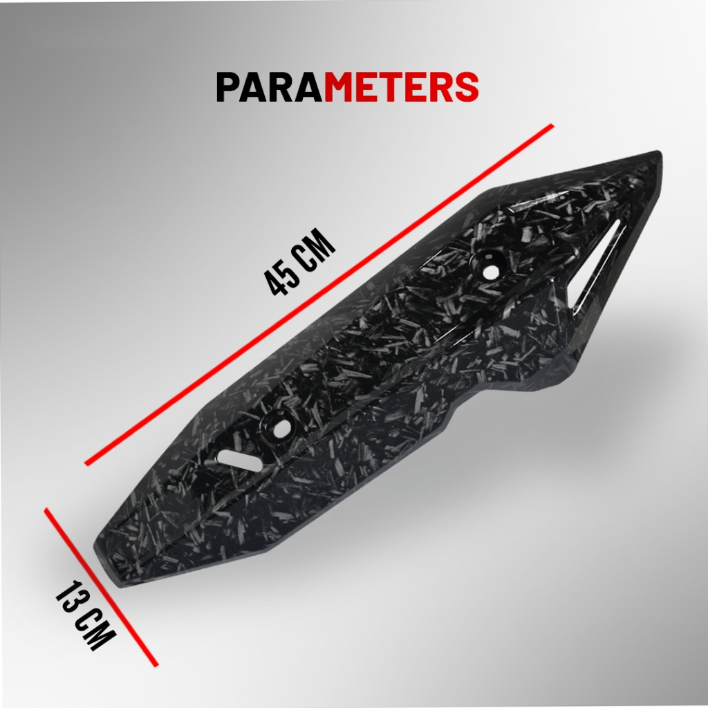 HONDA CLICK MUFFLER COVER CARBON / MATTE BLACK / MATTE CARBON FOR CLICK