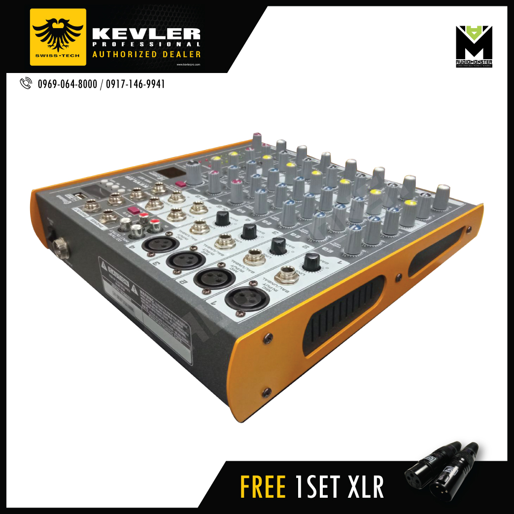 Kevler SMX8BT 8 Channel Compact Passive Mixer USB/Bluetooth Ready