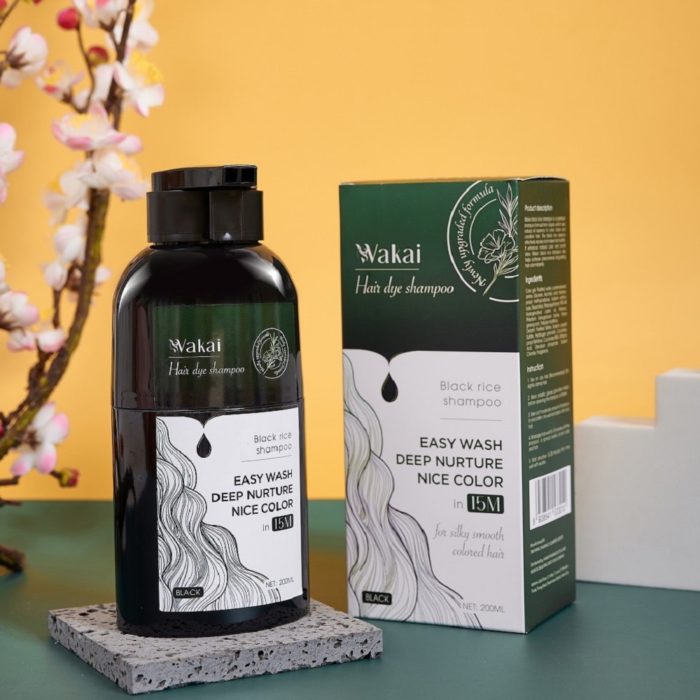 Wakai Hair Dye Shampoo, Blackening Shampoo, Brown Hair in 15 mins No 1 Japan Authentic 400ml