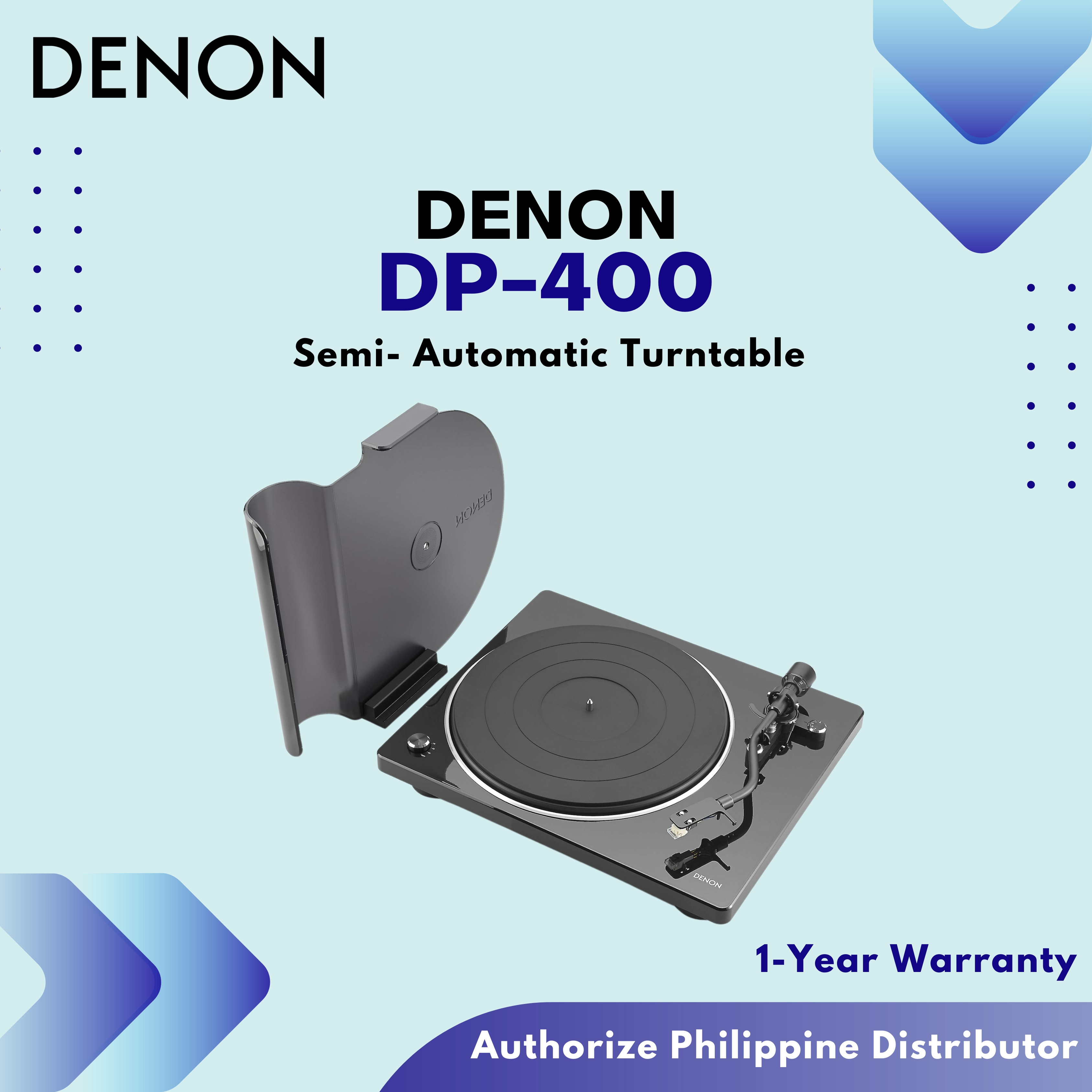 Denon: DP-400 Semi-Automatic Turntable (DP400) —