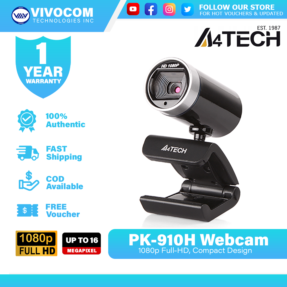 A4Tech PK-910H 1080p Full-HD Webcam - Buy, Rent, Pay in Installments