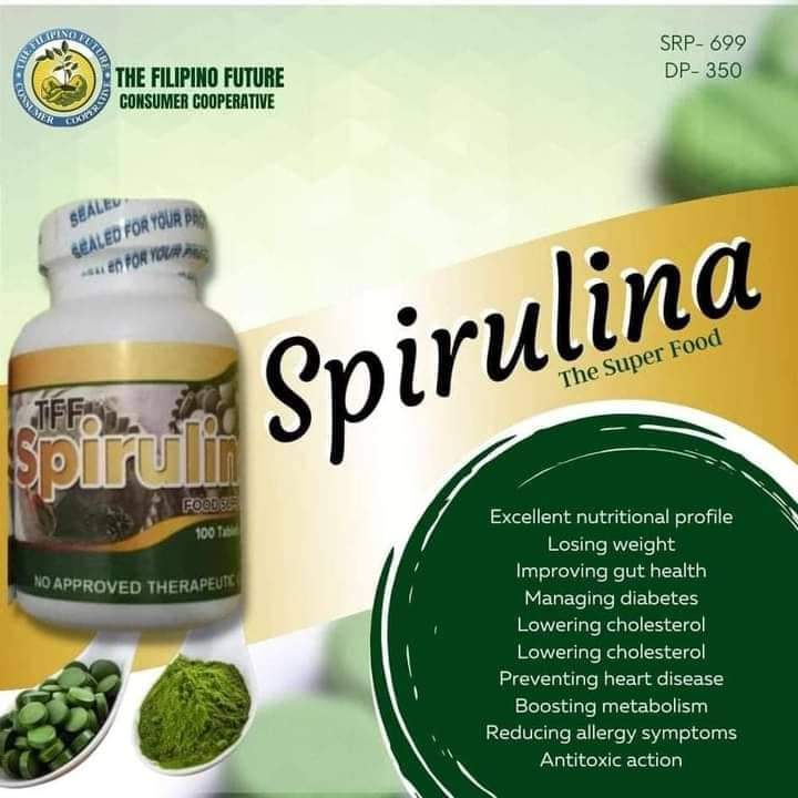 TFF Food Supplement Spirulina 100 Tablets/ 250mg Lazada PH