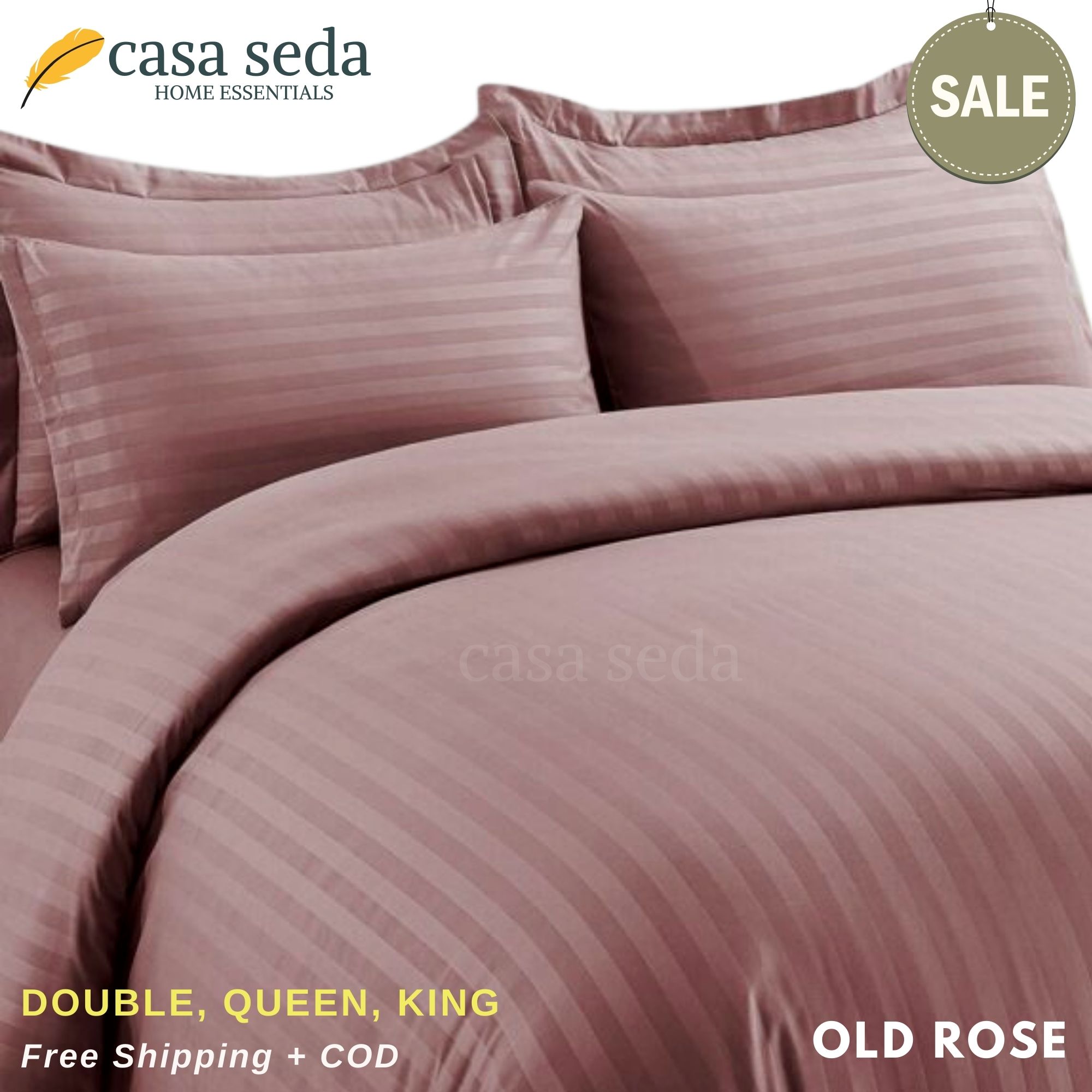 Casa Seda 4 in 1 Hotel Quality Duvet Cover Bedsheet and Pillowcase Set
