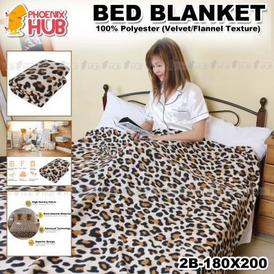 Phoenix Hub 2B-180x200 Queen Size Cotton Blanket Kumot Super Soft Double Size (180cm*200cm) Made in Korea