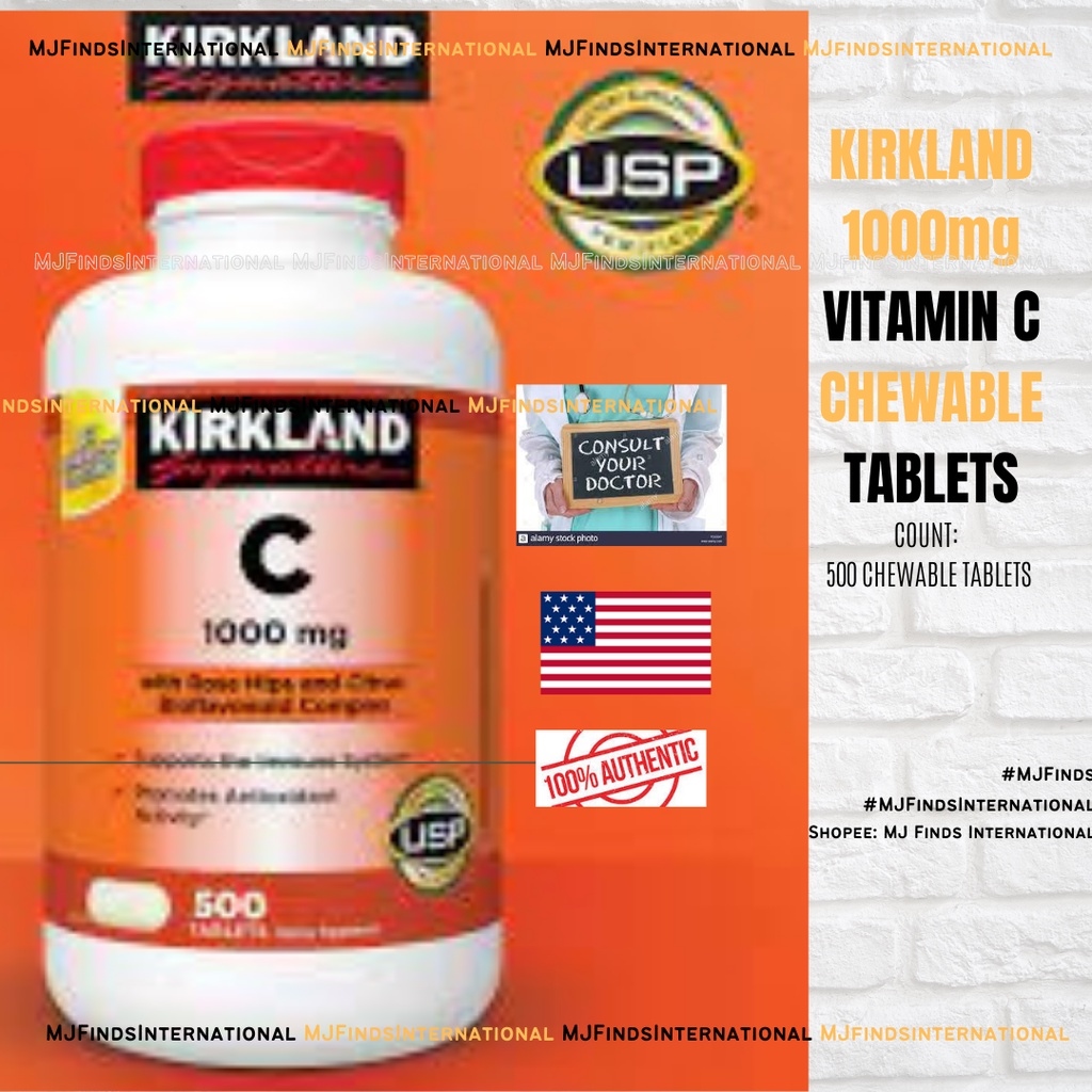Kirkland Vitamin C Chewable 500 Tablets 1000mg Lazada PH