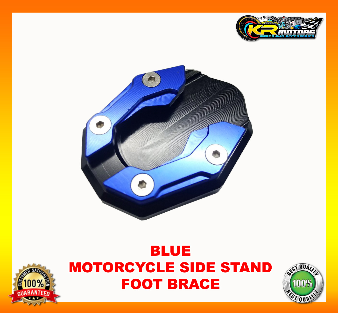 Full CNC Alloy Side Stand Foot Brace for Motorcycle, Scooters, Aerox