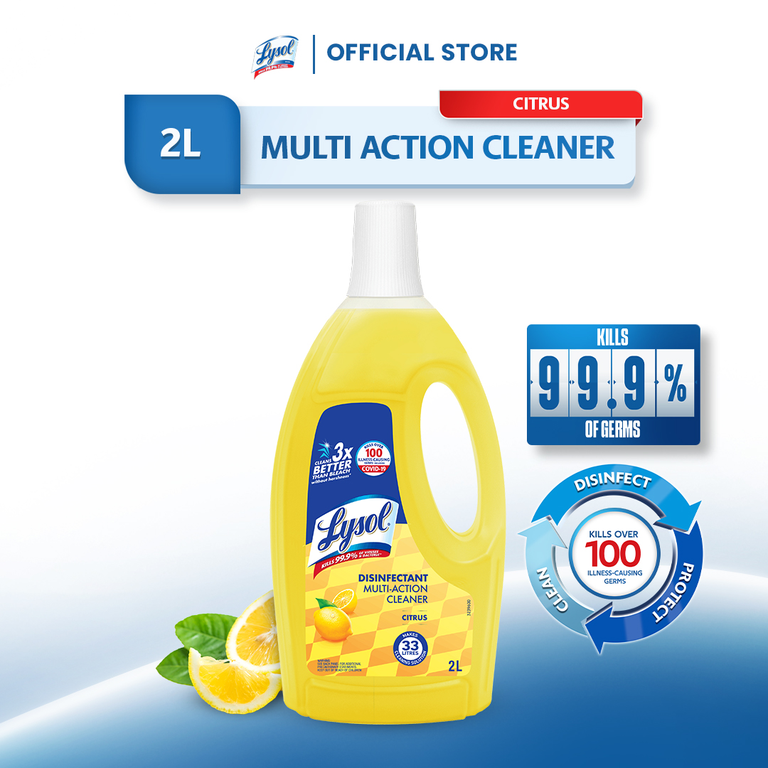 Lysol Multi Action Cleaner Antibacterial Citrus Scent 2L | Lazada PH