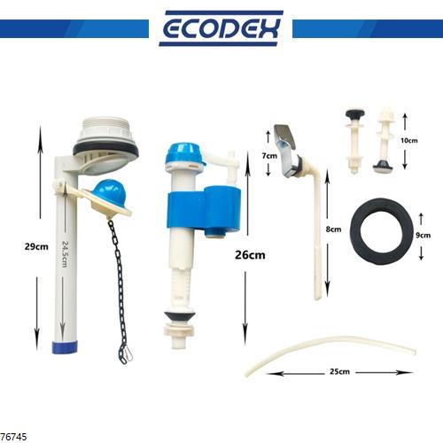 Ecodex FloatCup Fill Valve Vertical Tower Toilet Tank Fitting Lever