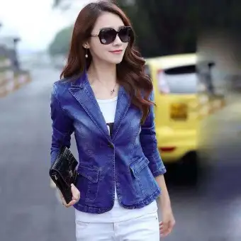 denim blazers women