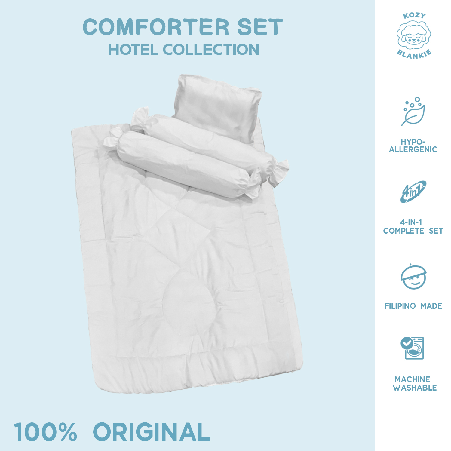 Baby Crib Mattress Comforter Set by KOZY ( White Thread ) Lazada PH